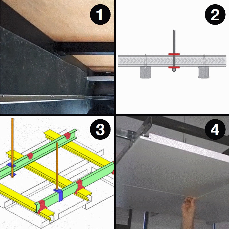 Instalasi Clip-In Metal Ceiling