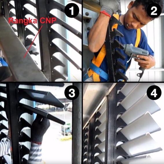 Instalasi Sunscreen 25° Instalasi Sunscreen 25°