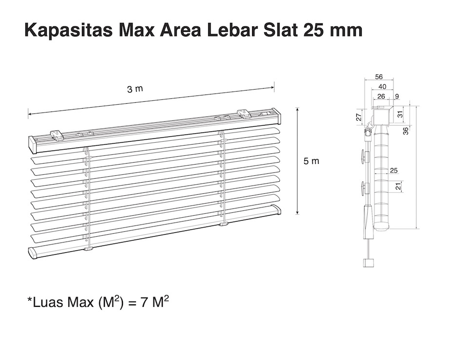 Toso Horizontal Blind 25 mm