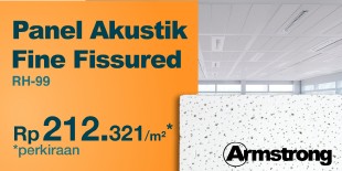 Set Panel akustik Armstrong RH-99 Fine Fissured 600