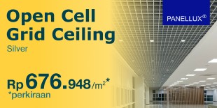 Panellux Open Cell Grid Ceiling dengan Rangka