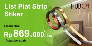Huben List Plat Strip Stiker