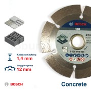 4" Diamond Wheel Turbo Mata Potong Semen & Beton