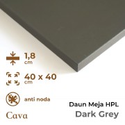 Daun Meja HPL Dark Grey 40 x 40 cm