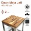 Daun Meja Lapis Jati Utuh Pola Acak Efek Daun Talas 40 x 40 cm 1