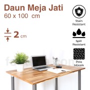 Daun Meja Jati Pola Acak 60 x 100 cm