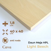Daun Meja Lapis HPL Light Beech 40 x 40 cm