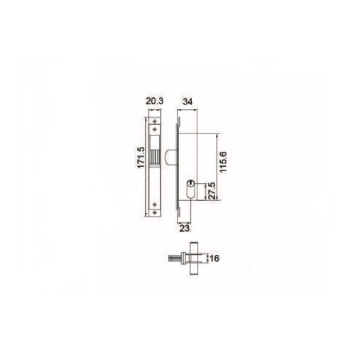 Dekkson Alumunium Lock KC 8123 2