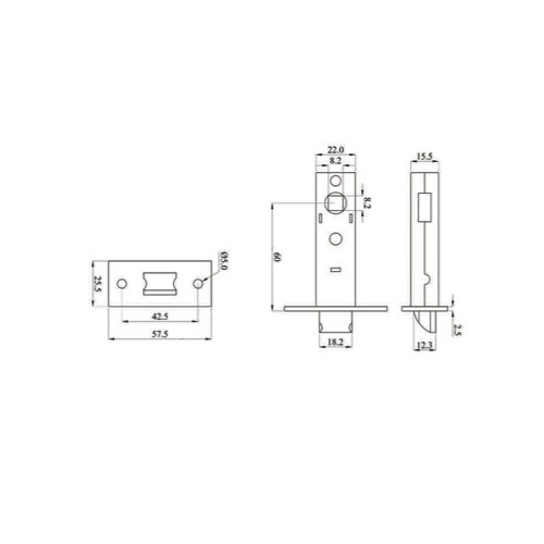 Dekkson Latch for Shaft LFS 001P-60mm SSS 2