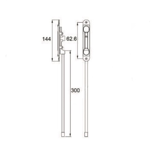Dekkson Protection Tape & Flush Bolt FB 508 NA 2
