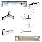 Set Aksesoris Pintu Putar Patch Fitting Pintu Single Atas Tembok
