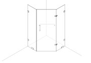 Set Aksesoris Shower Box Kaca Diagonal 