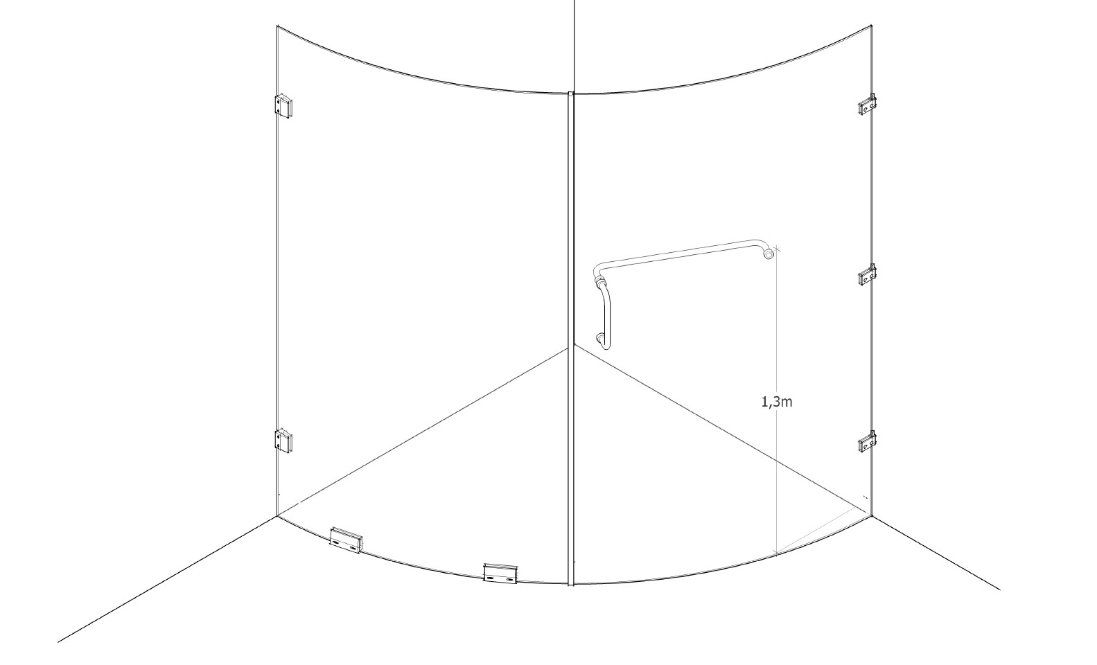set-aksesoris-shower-box-kaca-melengkung