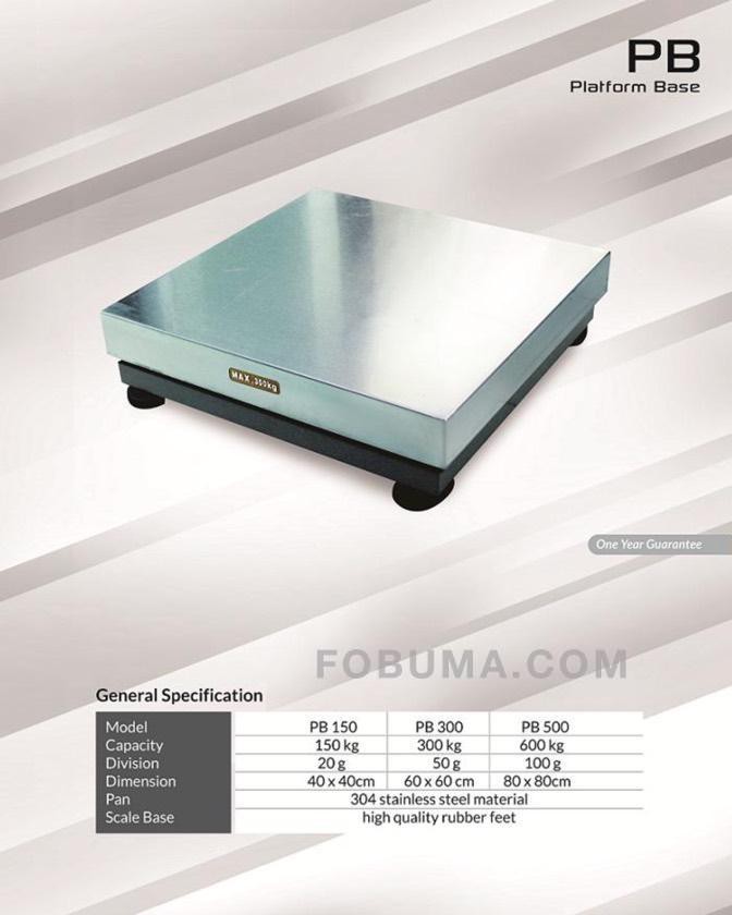 Jual Timbangan  Platform  PB 150 kg Durascale