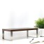 Monitor Table Kaki Stainless Steel Daun HPL Dark Walnut 40 x 20 cm 3