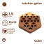 Motif Cube Tatakan Gelas Kayu Jati 1