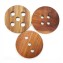 Tatakan Gelas Datar Motif Dadu / Wooden Coaster Dice 1