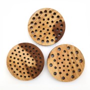 Tatakan Gelas Datar Motif Lubang / Wooden Coaster Perforated