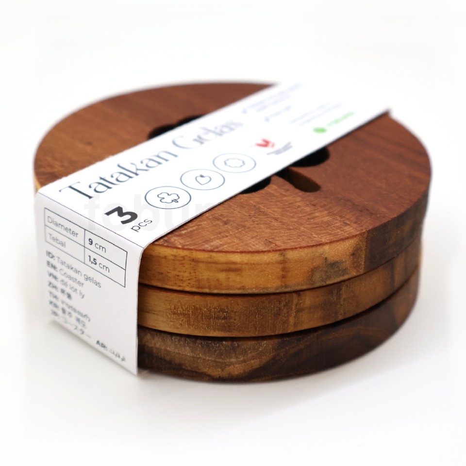 tatakan-gelas-datar-motif-tumbuhan-wooden-coaster-plants