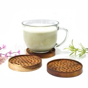 Tatakan Gelas Kayu Motif Lubang / Wooden Coaster Perforated ...