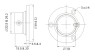 Huben Bracket Pipa Topi BP-19 Bracket Pipa Bulat 2