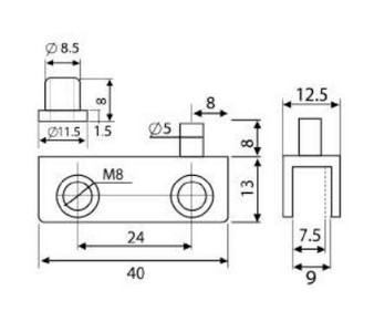 huben-engsel-kaca-jepit-t86