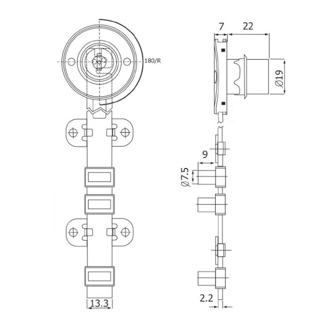 huben-kunci-laci-central-samping-hl-108