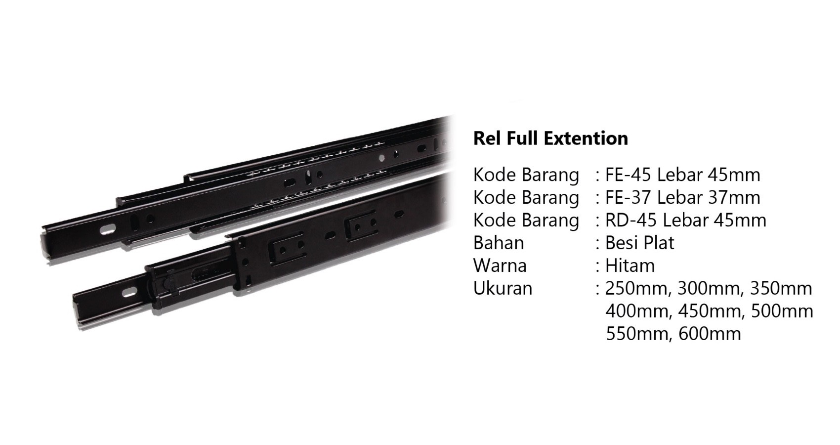 huben-rel-laci-rel-full-extention-fe37-lebar-37mm