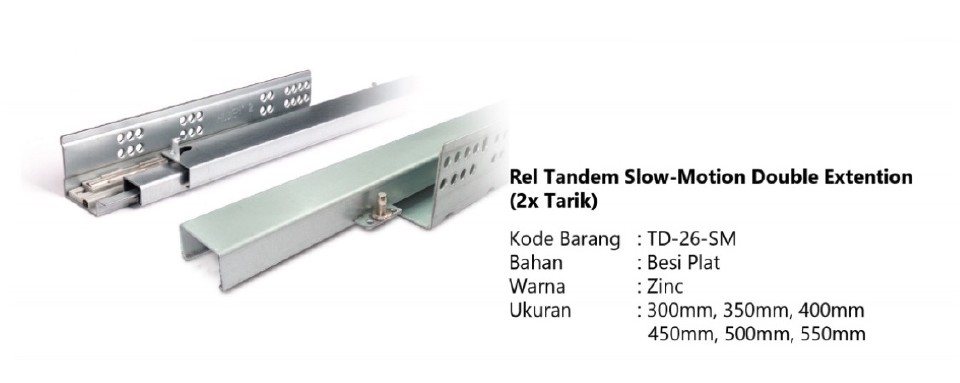 huben-rel-laci-tandem-td26-sm-slowmotion-double-extention-2x-tarik-tidak-klipon
