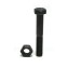 Baut Mur Baja 8.8 Hitam Hexagonal UNF (Drat Halus) Half Drat 3