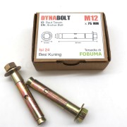 M12 x 75 mm Dynabolt Isi 4 Pcs Besi Kuning