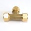 Tee Cincin Pipa 1/2 x 1/2 Kuningan - Brass Compression Fitting 1
