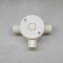 Lesso Fitting PVC Conduit, 3 Way Tee Box (with cover), Size 65 x 40 / 3 / 20, White Color 1