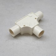Fitting PVC Conduit, Tee with Cover, Size 20, White Color