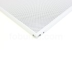 Metallux Metal Ceiling Clip-In Perforated White 60 x 60 cm Aluminium