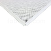 Metal Ceiling Lay-In Perforated White 60 x 60 cm Aluminium