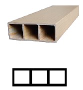 Timber Tube T02-G / Partisi Dinding Kisi Kisi
