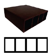 Timber Tube T07-G / Partisi Dinding Kisi Kisi