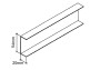 Panellux Lis Pinggir Penutup Grid Ceiling @3 m Profil C Zincalume 2 x 5,4 x 2 cm 1