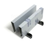 Plank Baffle Ceiling Lebar 3 cm Silver dengan Rangka