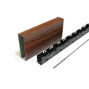 Plank Baffle Ceiling Lebar 3 cm Woodgrain dengan Rangka