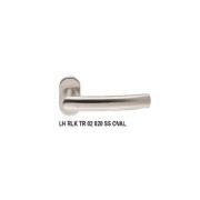 RLK 02-820 SS. R. Oval Lever Handle Roses Stainless Steel