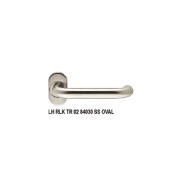 RLK 02-84030 SS. R. Oval Lever Handle Roses Stainless Steel