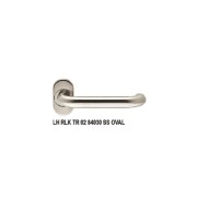RLK 02-84030 SS. R. Oval Lever Handle Roses Stainless Steel 