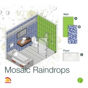 Keramik Toilet Bertemakan Mosaic Raindrops