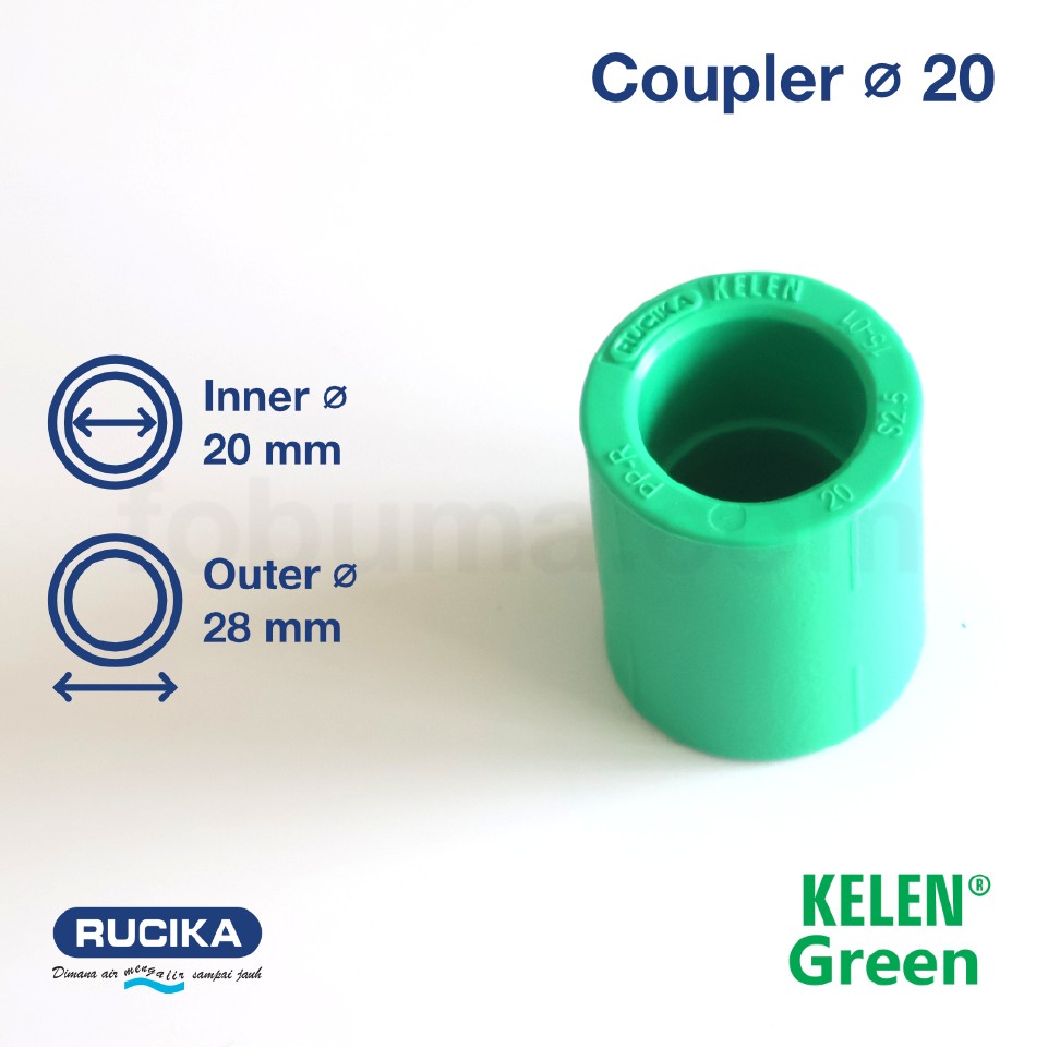 rucika-green-kelen-coupler-socket-sock-ppr-20-mm