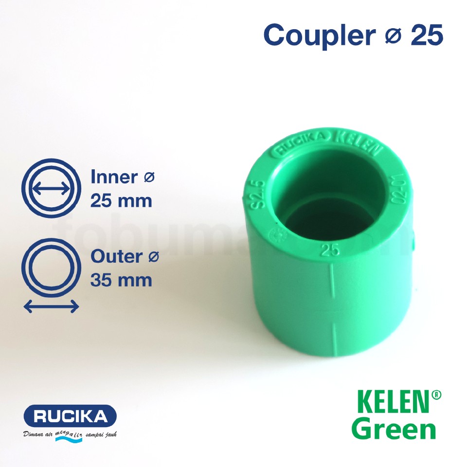 rucika-green-kelen-coupler-socket-sock-ppr-25-mm