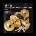 Solid Tubular Lockset Entrance / Office / Bedroom T 60 x 400 (Gold)