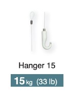 Hanger 15 A 1000 mm White Aksesoris Gorden