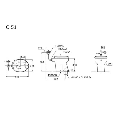toto-c51-t150nl-single-bowl-toilet